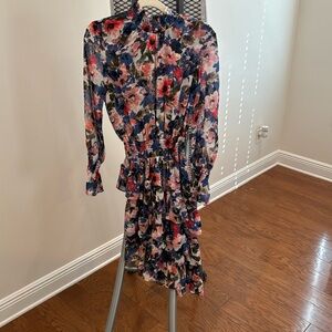 Misa Los Angeles floral asymmetrical dress size small NWOT